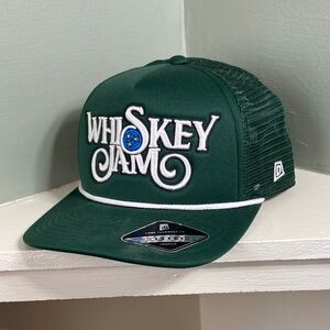 Whiskey Jam Nashville Forest Green Mesh Trucker Hat Cap SnapBack Country Music